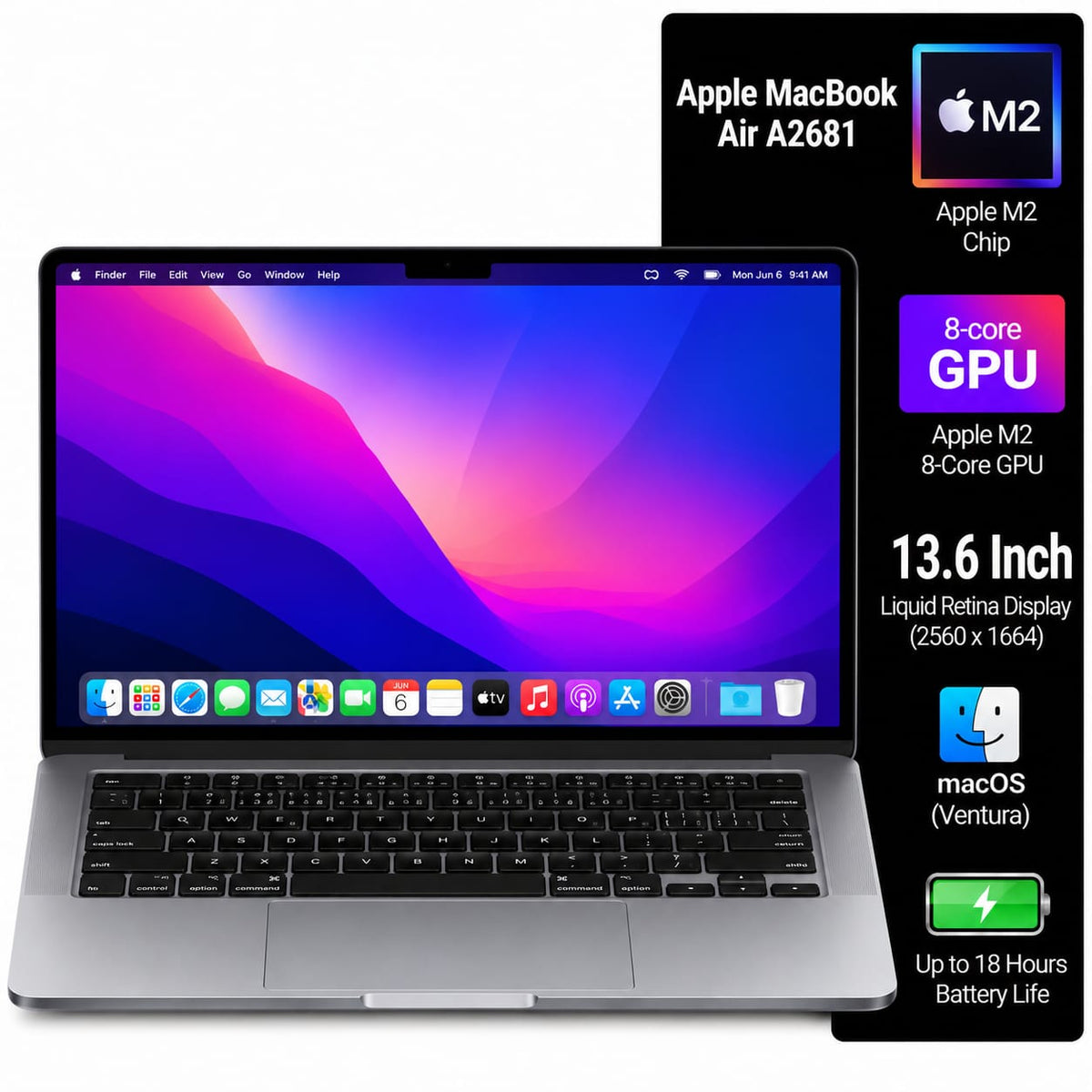 MacBook Air A2681 M2 specifications card