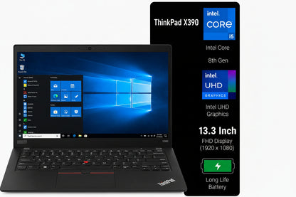 Lenovo ThinkPad X390 Intel Core i5-8th Gen | 13.3 Inch FHD Display Windows 10 Refurbished
