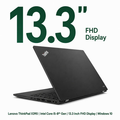 Lenovo ThinkPad X390 Intel Core i5-8th Gen | 13.3 Inch FHD Display Windows 10 Refurbished
