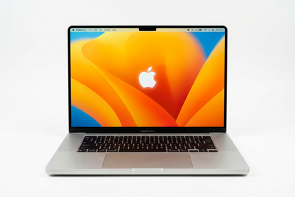 Refurbished MacBook Pro 14 M2 Pro A2779 front view with display on