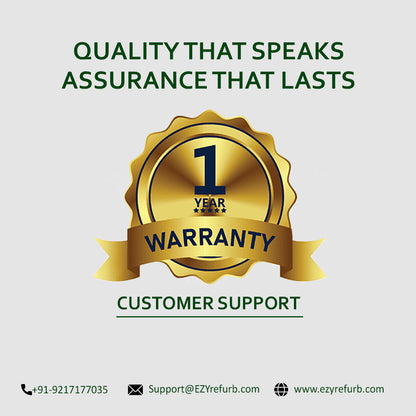 EzyRefurb 1 Year Warranty and customer support badge