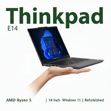 Lenovo ThinkPad E14 refurbished business laptop, AMD Ryzen 5, Windows 11