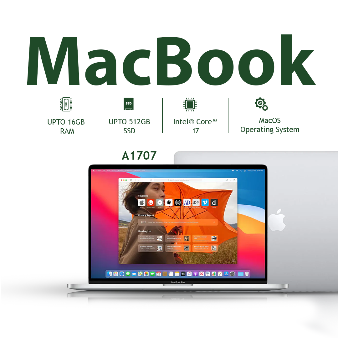 Apple MacBook Pro A1707 Intel Core i7 | 15 Inch Retina Display macOS Refurbished