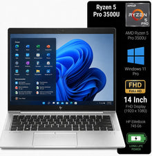HP EliteBook 745 G6 AMD Ryzen 5 Pro 3500U | 14 Inch FHD Windows 11 Pro Refurbished