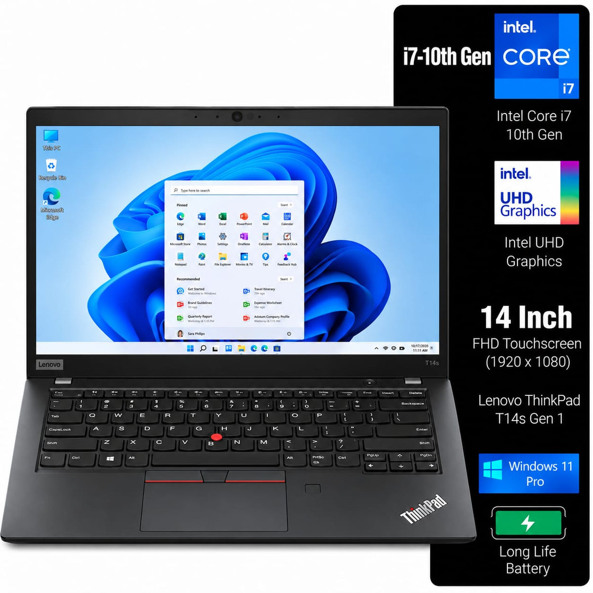 Lenovo ThinkPad T14s Gen 1 Touchscreen | Intel Core i7 10th Gen Windows 11