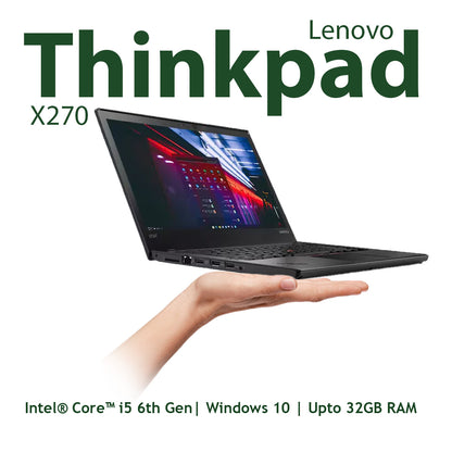 Lenovo ThinkPad X270  Intel i5-6th Gen  12.5 inch HD display Refurbished