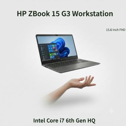 HP ZBook 15 G3 Workstation Intel Core i7 6th Gen HQ | 15.6 Inch FHD Windows 11 Pro Refurbished